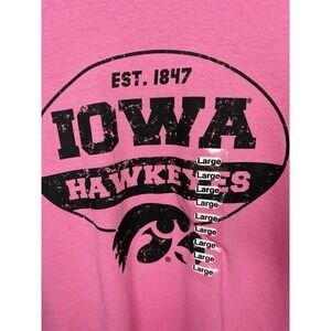 IOWA HAWKEYES Gildan T-Shirt NEW Womens LARGE Pink